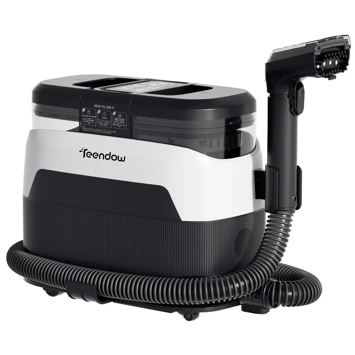 Teendow C6 MAX 3-in-1 Vacuum – 1650W Steam, 12,000 Pa Suction, Dual Tanks