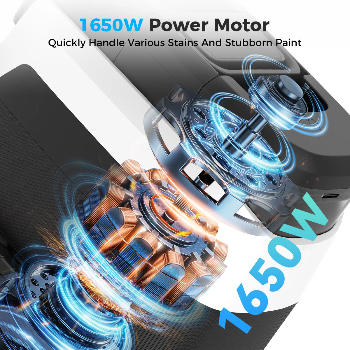 Teendow C6 MAX 3-in-1 Vacuum – 1650W Steam, 12,000 Pa Suction, Dual Tanks