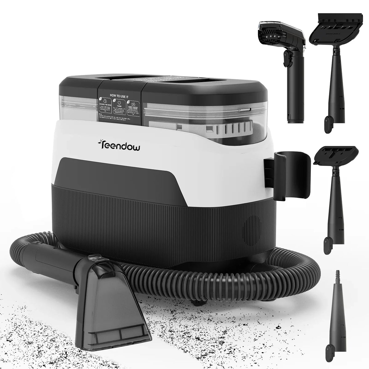 Teendow C6 MAX 3-in-1 Vacuum – 1650W Steam, 12,000 Pa Suction, Dual Tanks