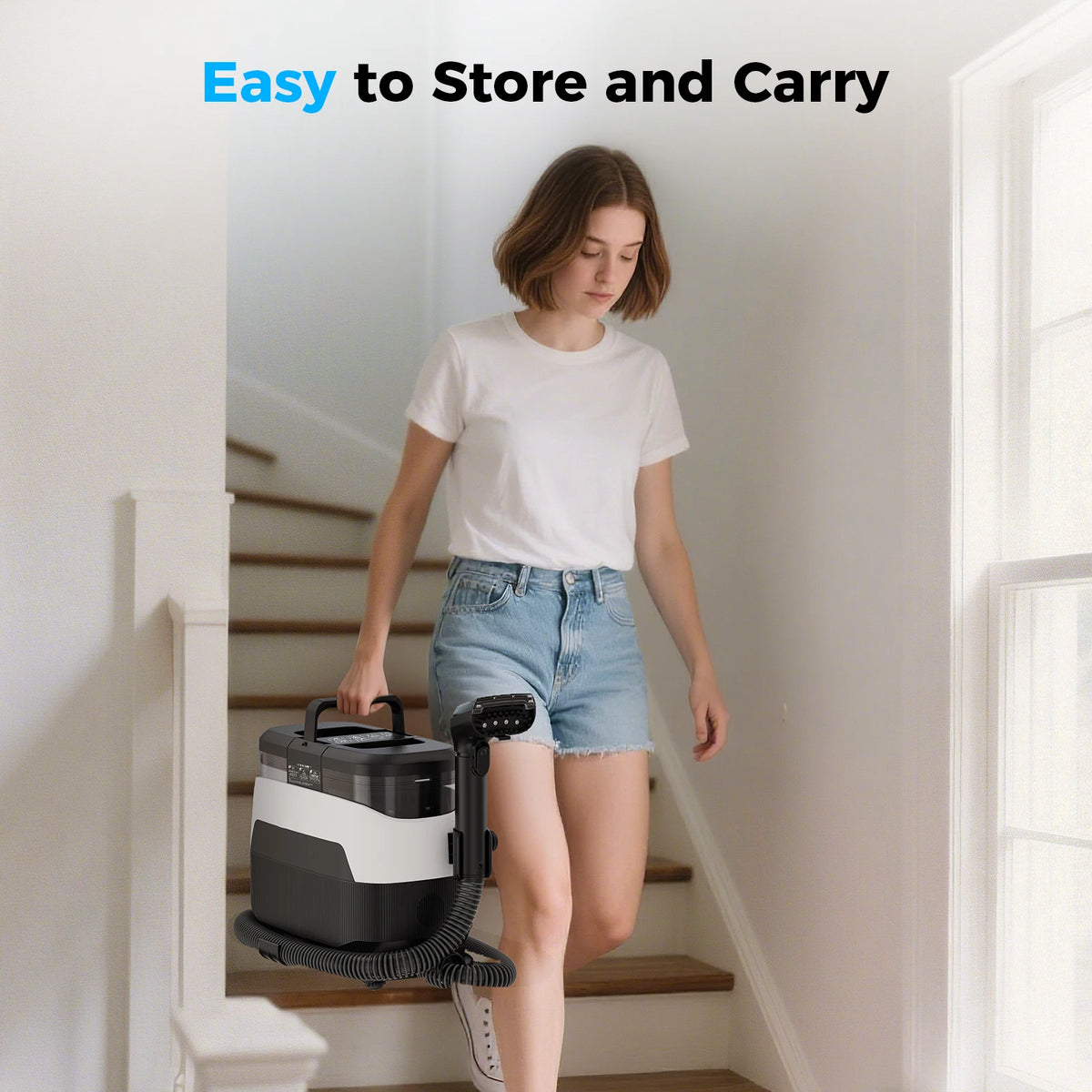 Teendow C6 MAX 3-in-1 Vacuum – 1650W Steam, 12,000 Pa Suction, Dual Tanks