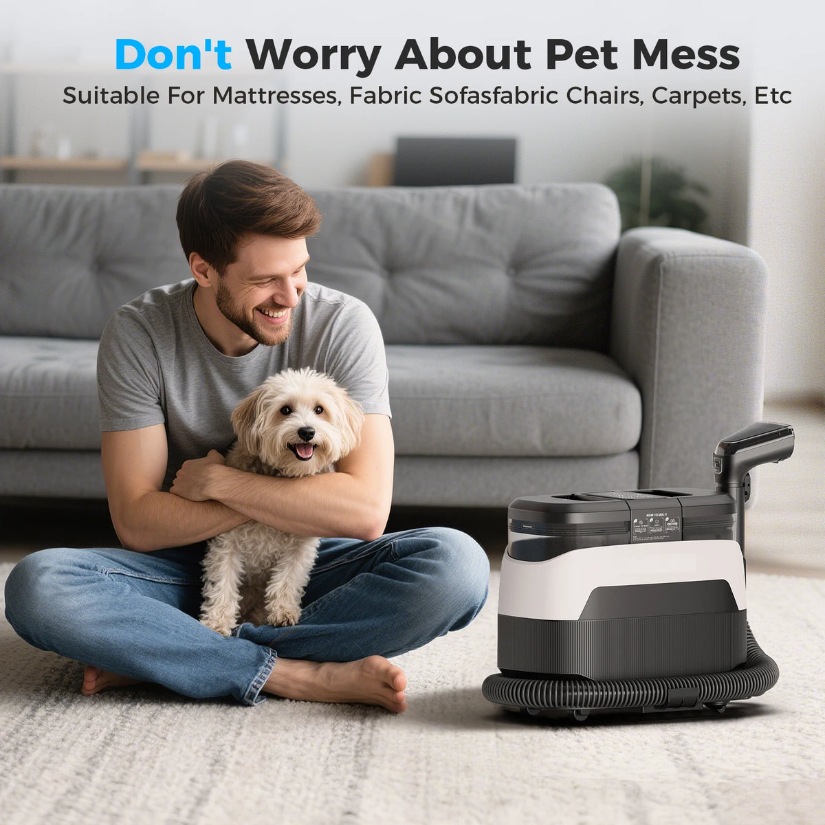 Teendow C6 MAX 3-in-1 Vacuum – 1650W Steam, 12,000 Pa Suction, Dual Tanks