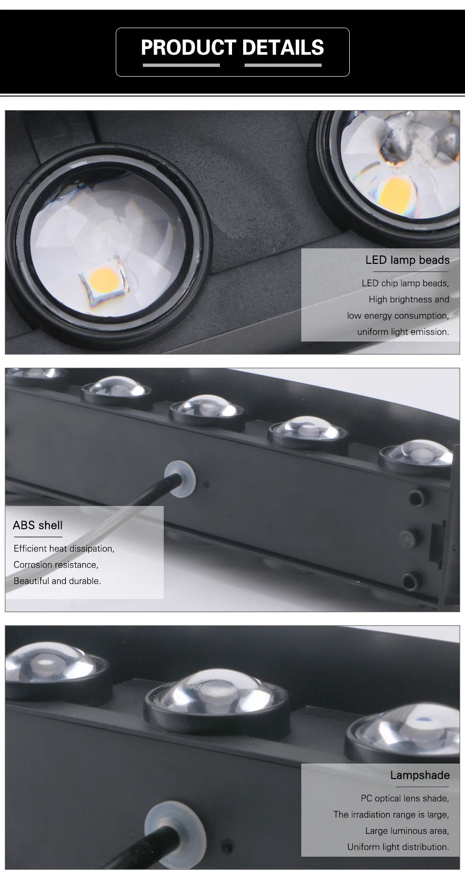 Waterproof LED light fixture. Ideal for indoor and outdoor lighting.