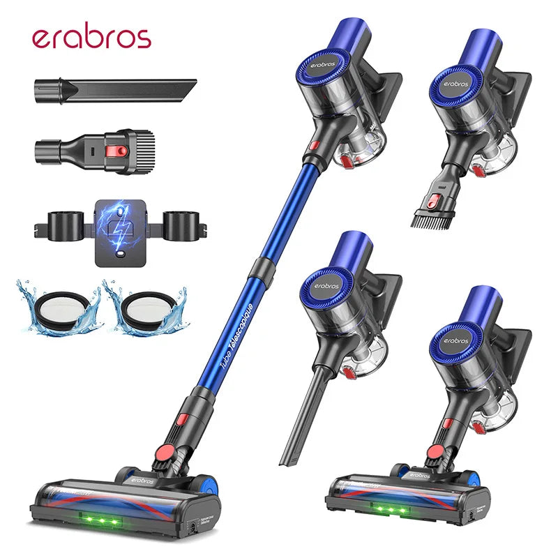 Erabros EV2 Vacuum Cleaner – 450w High Suction Power, Smart, LED Display