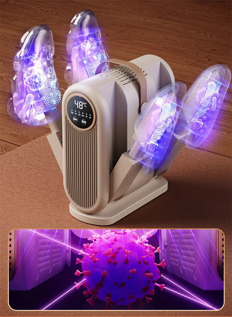 Dry, Fresh & Odour-Free Shoes Overnight — Portable Electric Shoe Dryer with UV Sterilisation