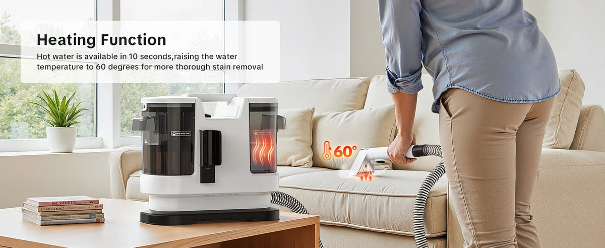 Lubluelu V8 (800W) Hot Water Washer (60°C) – Deep Stain Cleaning, Powerful Suction