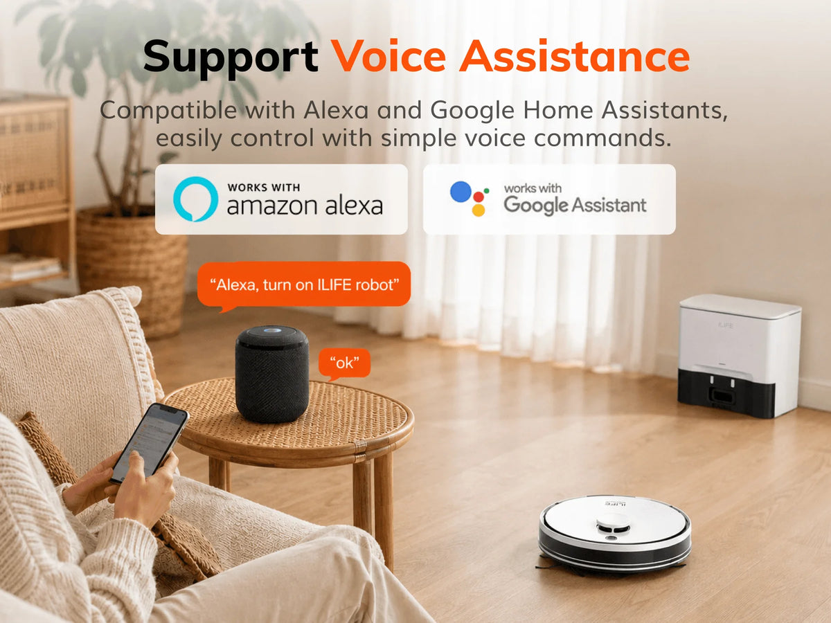 ILIFE A30 Pro Robot Vacuum with Auto-Empty, LDS Navigation, 2-in-1 Vacuum and Mop Function, and App