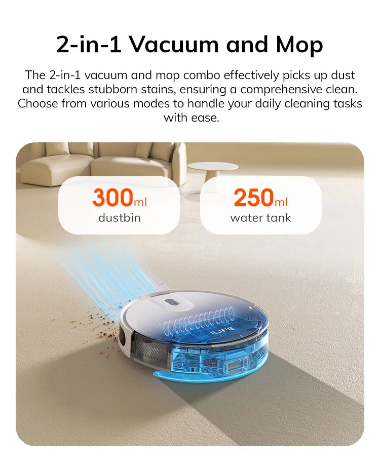 ILIFE V20 5000Pa Robot Vacuum with LiDAR and APP