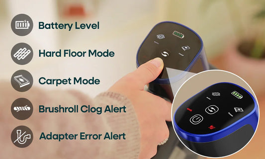 Erabros EV2 Vacuum Cleaner – 450w High Suction Power, Smart, LED Display