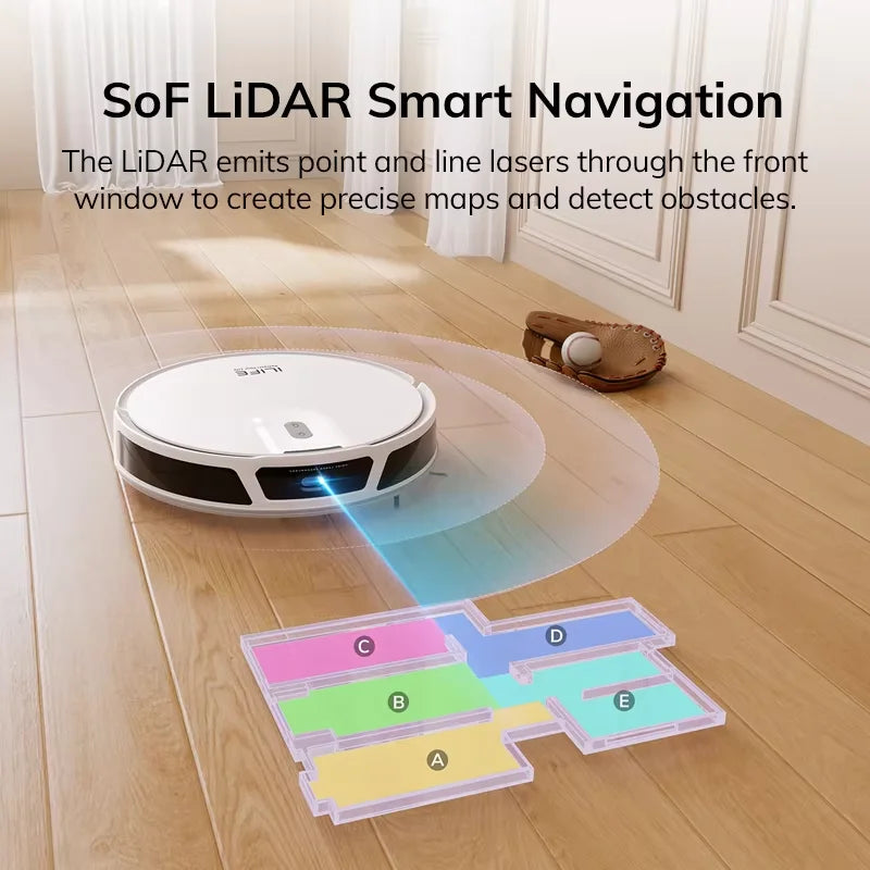 ILIFE V20 5000Pa Robot Vacuum with LiDAR and APP