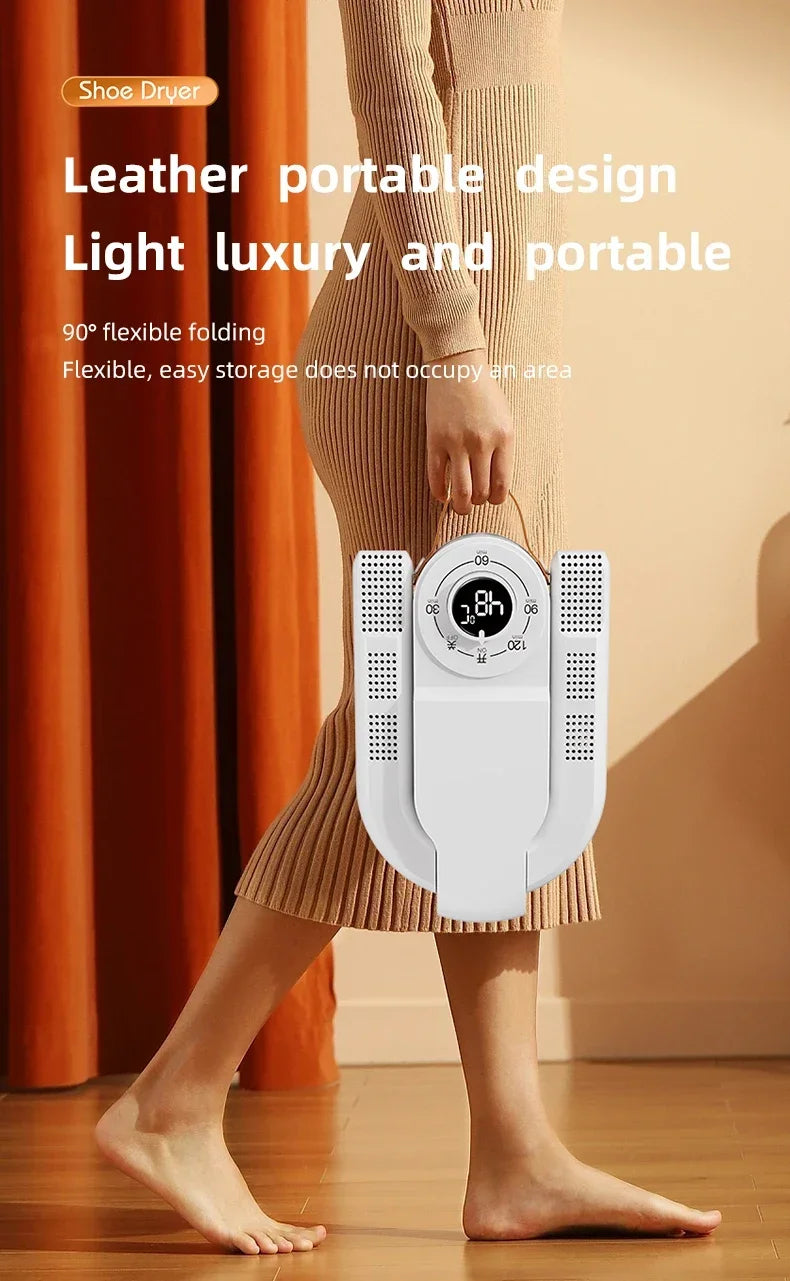 Always-Fresh Shoes, Zero Effort — Smart Electric Shoe Dryer with Timer & Deodoriser