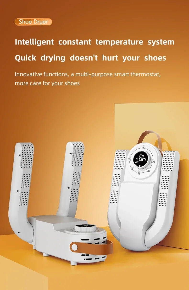 Always-Fresh Shoes, Zero Effort — Smart Electric Shoe Dryer with Timer & Deodoriser