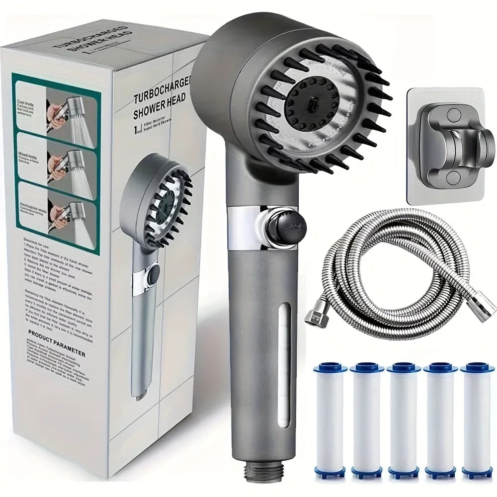 Your Best Shower Yet — Handheld Ion Filter Shower Head with Turbo Boost & Multiple Spray Modes