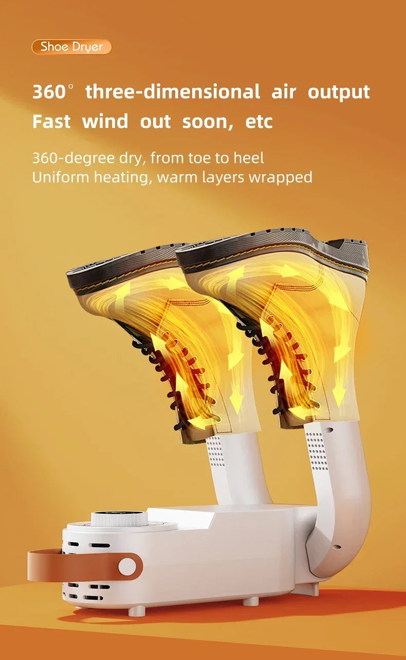 Always-Fresh Shoes, Zero Effort — Smart Electric Shoe Dryer with Timer & Deodoriser