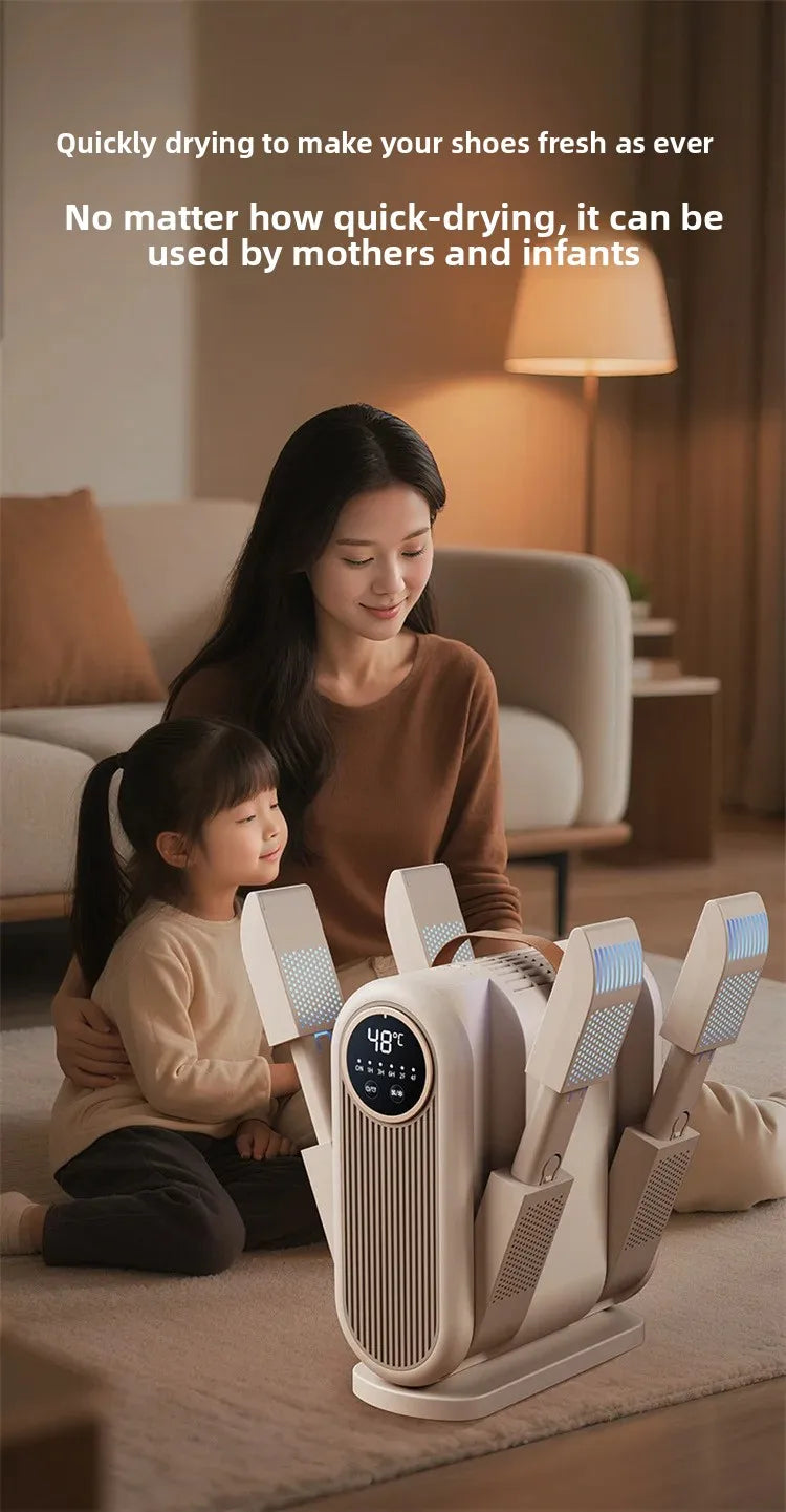 Dry, Fresh & Odour-Free Shoes Overnight — Portable Electric Shoe Dryer with UV Sterilisation
