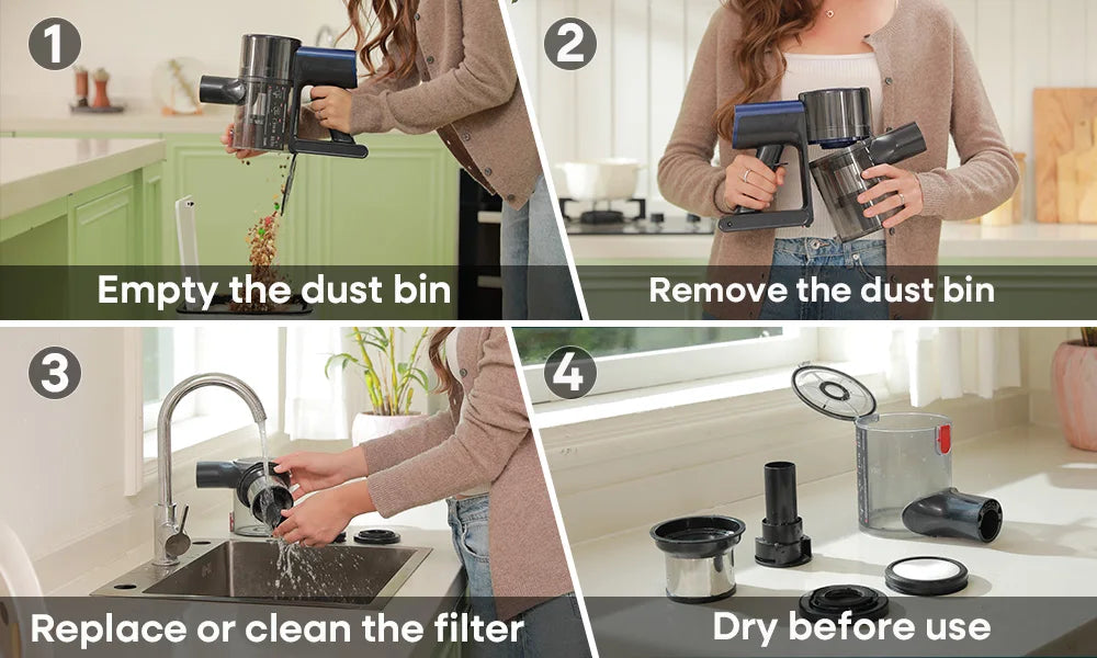 Erabros EV2 Vacuum Cleaner – 450w High Suction Power, Smart, LED Display