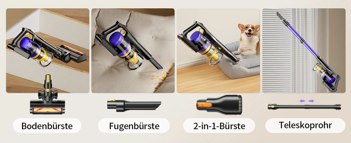 Laresar X11 Cordless Vacuum Cleaner – 550W, 55,000 Pa Suction Power