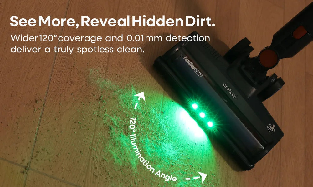 Erabros EV2 Vacuum Cleaner – 450w High Suction Power, Smart, LED Display