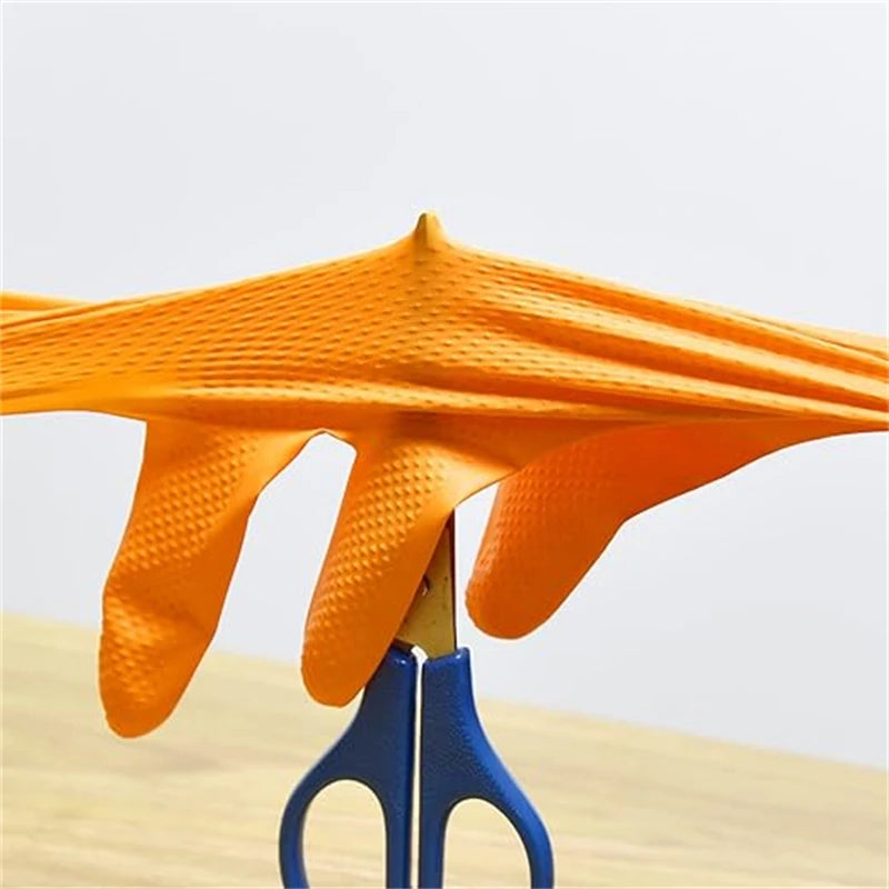 Grip Anything, Fear Nothing — 8 Mil Heavy Duty Nitrile Gloves with Diamond Texture