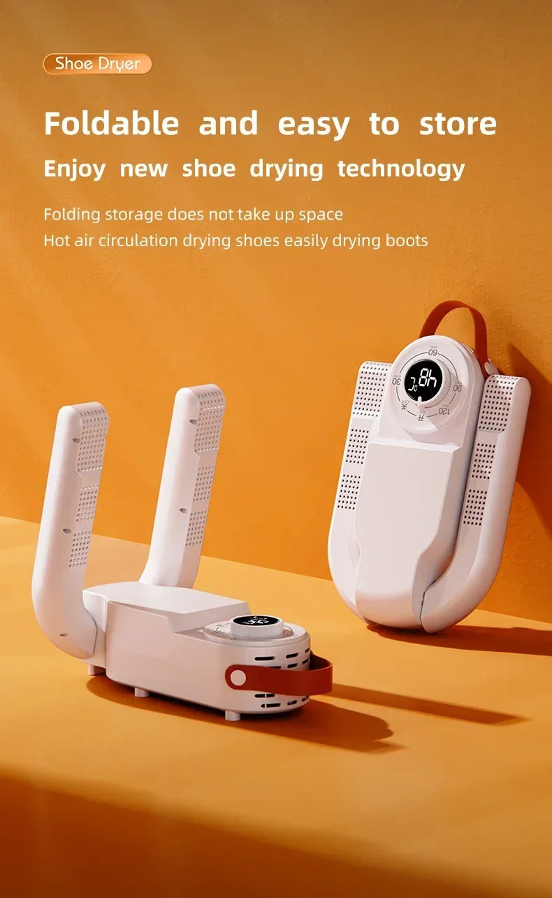 Always-Fresh Shoes, Zero Effort — Smart Electric Shoe Dryer with Timer & Deodoriser