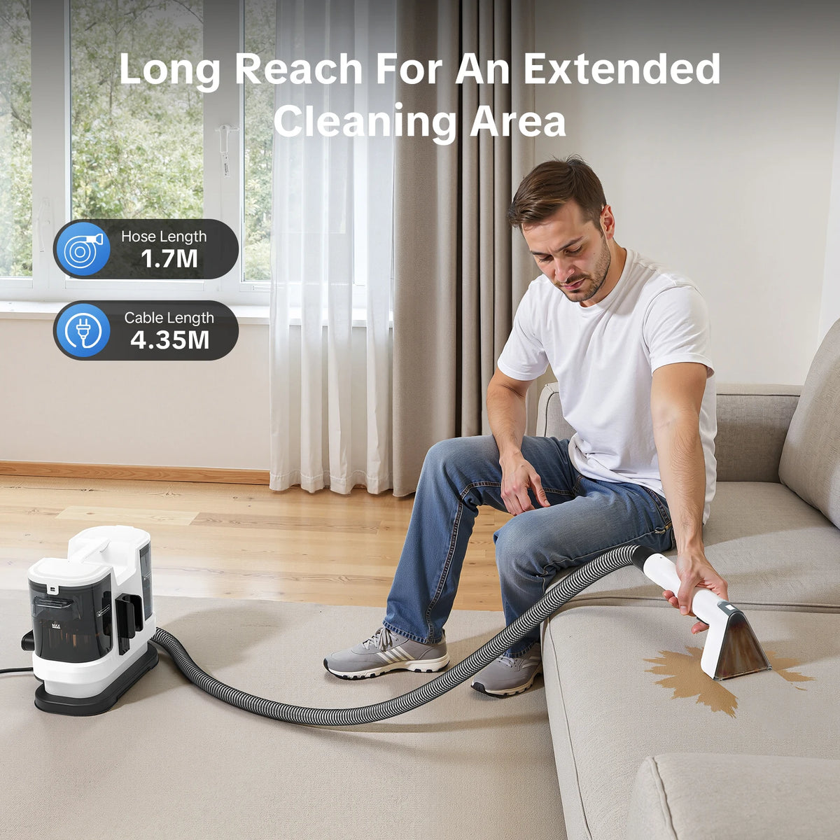 Lubluelu V8 (800W) Hot Water Washer (60°C) – Deep Stain Cleaning, Powerful Suction
