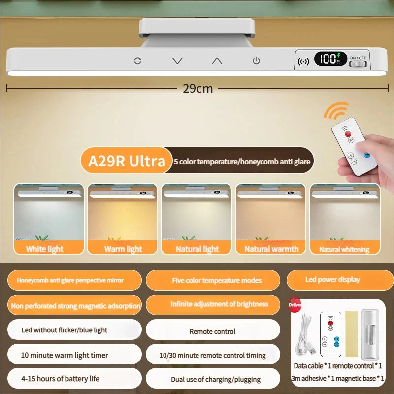 Light Up Any Corner, Anywhere — Magnetic Rechargeable Touch Lamp with 5 Colour Modes