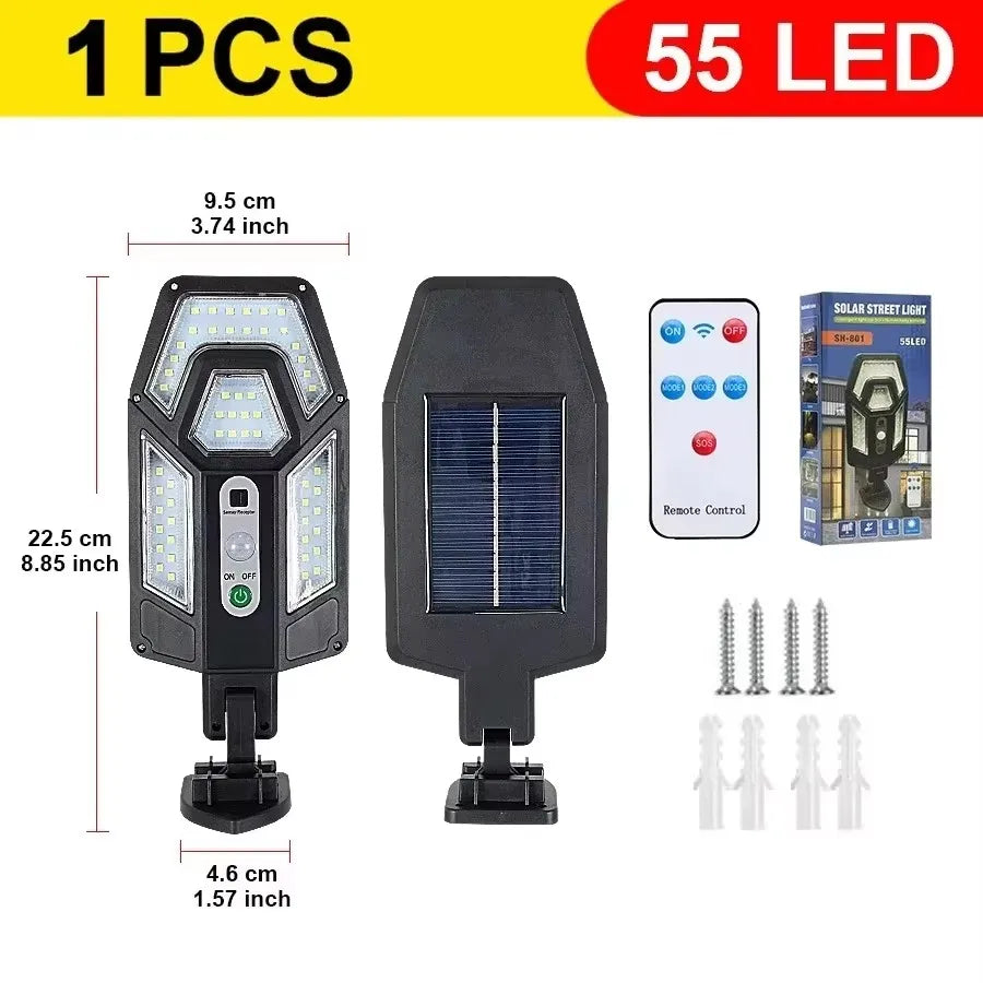 Solar LED Light with Motion Sensor, 4 Modes