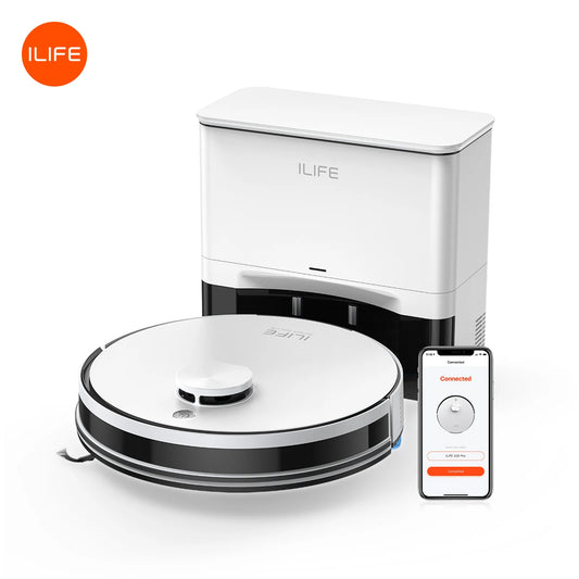 ILIFE A30 Pro Robot Vacuum with Auto-Empty, LDS Navigation, 2-in-1 Vacuum and Mop Function, and App