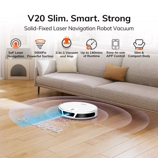 ILIFE V20 5000Pa Robot Vacuum with LiDAR and APP