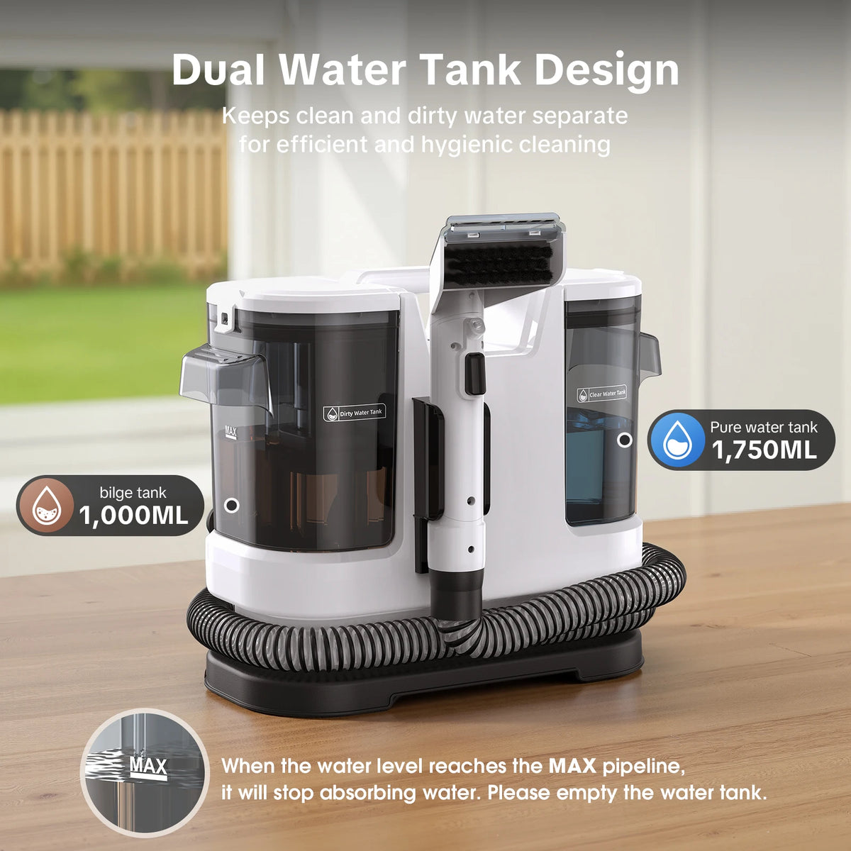 Lubluelu V8 (800W) Hot Water Washer (60°C) – Deep Stain Cleaning, Powerful Suction