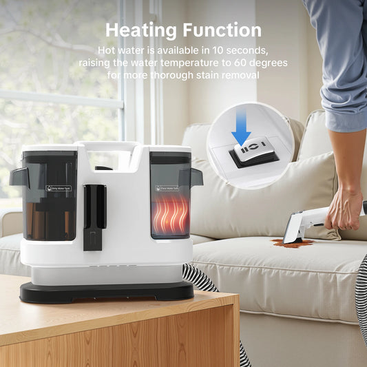 Lubluelu V8 (800W) Hot Water Washer (60°C) – Deep Stain Cleaning, Powerful Suction