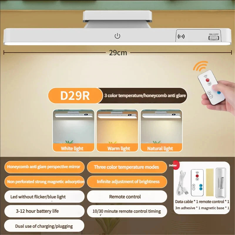 Light Up Any Corner, Anywhere — Magnetic Rechargeable Touch Lamp with 5 Colour Modes