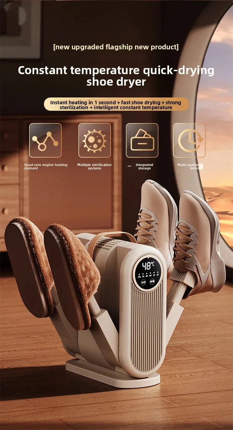 Dry, Fresh & Odour-Free Shoes Overnight — Portable Electric Shoe Dryer with UV Sterilisation