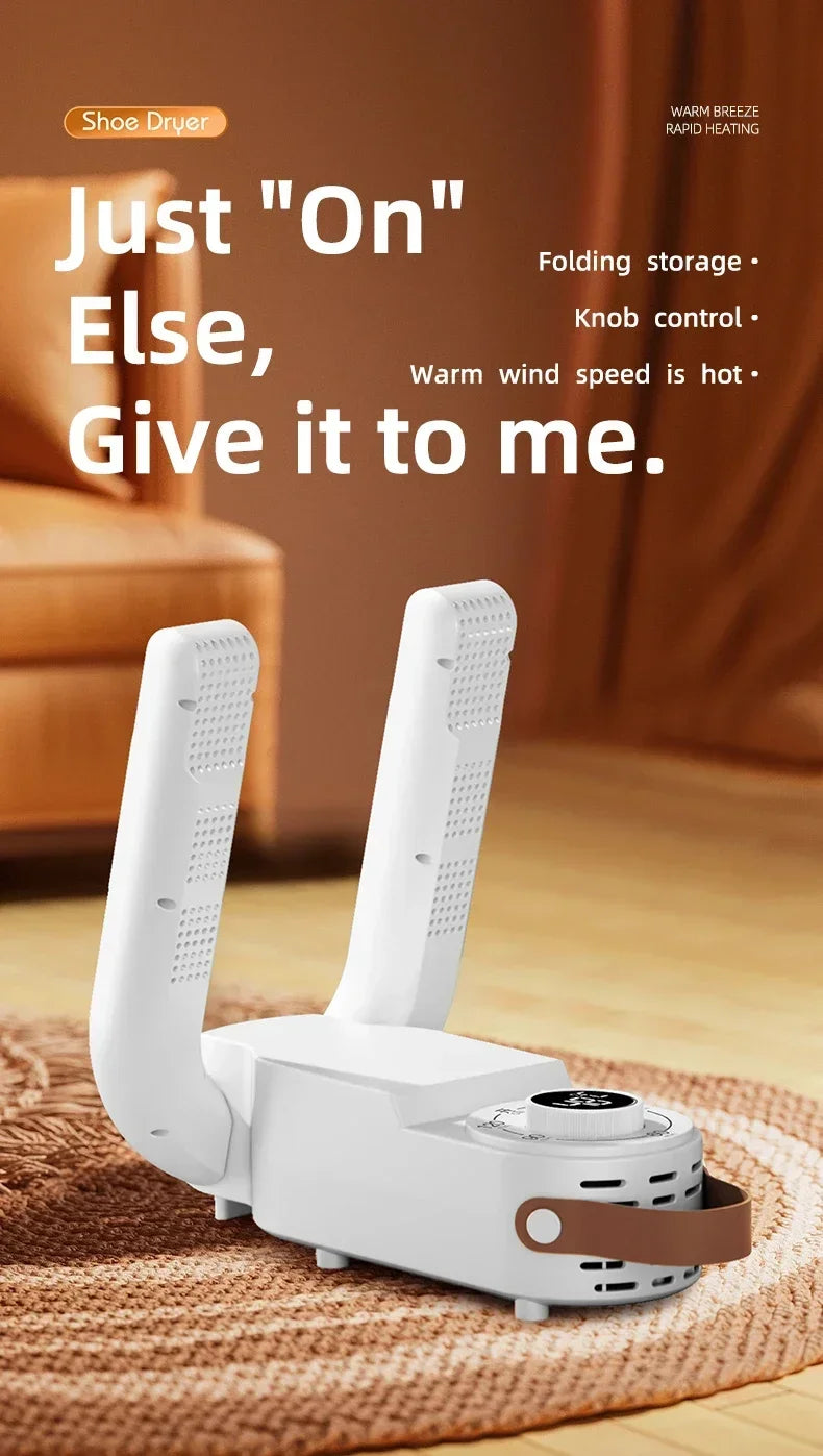 Always-Fresh Shoes, Zero Effort — Smart Electric Shoe Dryer with Timer & Deodoriser